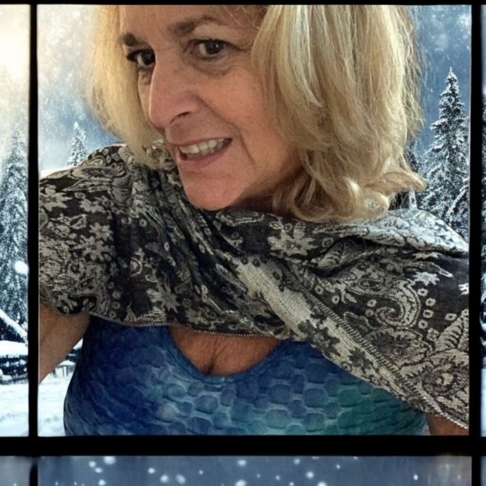 Scarf Shall silver grey black fringed ends good length versatile designs…